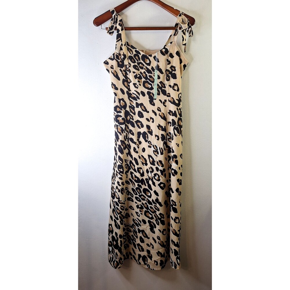 WOMEN'S ANIMAL PRINT‎ SLIP DRESS Size M LEOPARD PRINT SUNDRESS MOB WIFE VACATION